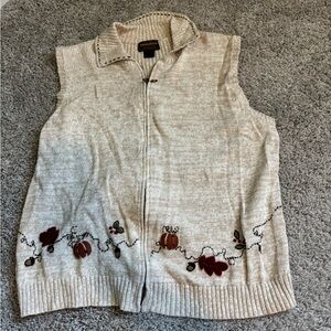 Woolrich Embroidered Zip-Up Vest XL